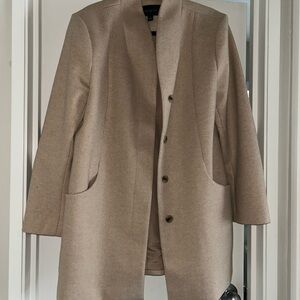 Ann Taylor Cream Minimalist Coat